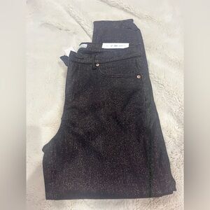 LOFT Sparkle Women's Skinny Jeans (Black jeans w/gold sparkle